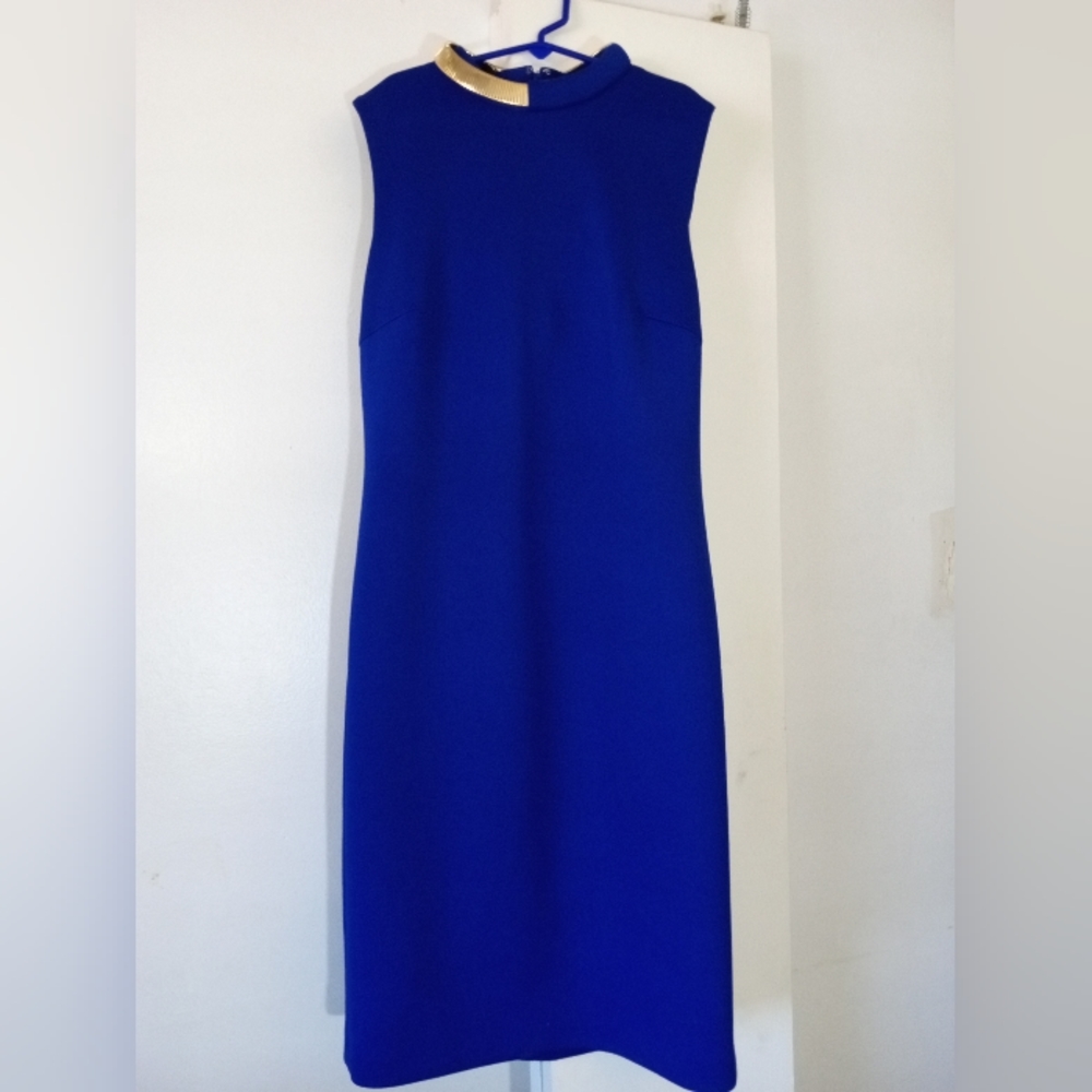 Calvin Klein's women's size 6 sapphire blue scuba knit dress